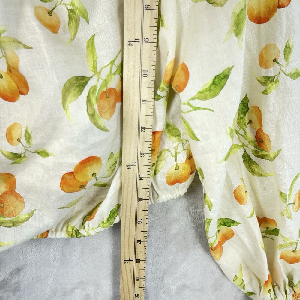 NWT CAMI NYC Cala Off Shoulder Orange Orchard Linen Top Size Large $264 Retail - Picture 9 of 11